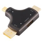 Adaptateur d62a displayport + mini dp + hdmi m�le vers hdmi femelle 3 en 1