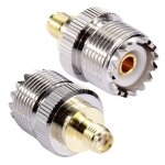 Adaptateur femelle coaxial sma femelle vers uhf (argent)