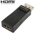 Adaptateur femelle displayport male to hdmi (noir)