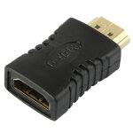 Adaptateur hdmi 19 broches m�le � femelle plaqu� or (noir)