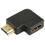 Adaptateur hdmi 19 broches m�le vers hdmi 19 broches femelle avec angle de 90 degr�s (noir)