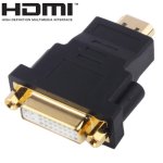 Adaptateur hdmi plaqué or - hdmi 19 broches mâle vers dvi 24 + 5 pins femelle / noir Adaptateur hdmi plaqué or - hdmi 19 broches mâle vers dvi 24 + 5 pins femelle / noir