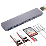 Adaptateur hub multi - fonctions en alliage d aluminium double usb - c / type c avec hdmi femelle et ...
