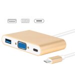L'adaptateur hub usb type c vers vga 3 - en - 1 prend en charge les tablettes et ordinateurs portables ...