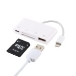 Adaptateur de lecteur de caméra nk - 108l 8 broches vers usb + carte tf + carte sd, compatible avec les ... Adaptateur de lecteur de caméra nk - 108l 8 broches vers usb + carte tf + carte sd, compatible avec les ...
