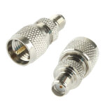 Adaptateur m�le coaxial sma femelle vers mini uhf (argent)