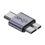 Adaptateur mle micro b de transfert mle de type c, convertisseur d'interface de botier de disque dur ...