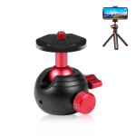 Adaptateur de rotule pour trépied métallique panoramique puluz à 360 degrés (rouge) Adaptateur de rotule pour trépied métallique panoramique puluz à 360 degrés (rouge)