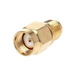 Adaptateur rp - sma mle vers sma femelle plaqu or droit