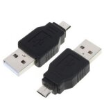 Adaptateur usb a male vers micro usb 5 pin male