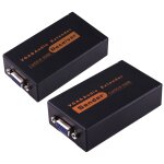Adaptateur vga & audio extender 1920x1440 hd 100m cat5e / 6 - 568b adaptateur r�cepteur c�ble exp�diteur ...