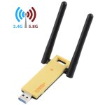 Adaptateur wifi usb double bande ac1200mbps 2, 4 ghz et 5 ghz double carte rseau externe avec 2 antennes ...