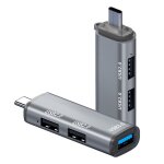 Ads - 302c 3 en 1 station d'accueil de moyeu c / usb - c (gris argent�)