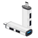 Ads - 302c 3 en 1 station d'accueil de ventre multi - fonction c / usb - c (argent)