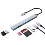 Ads - 807 pd100 6 en 1 type - c vers pd100w + usb3. 0 + usb2. 0 + station d'accueil hub sd / tf (gris ...