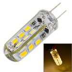 Ampoule de ma�s de ma�s de g4 2w 120lm, 24 led smd 3014, lumi�re blanche chaude, dc 12v