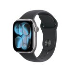 Apple watch series 11 (2025) gps 42mm space gray alu case, black sport band s / m eu meqw4