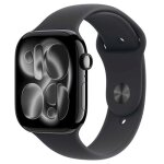 Apple watch series 11 (2025) gps 46mm jet black alu case, black sport band m / l eu meux4 - only box ...