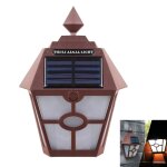 Applique murale led rétro hexagonale solaire rétro - éclairée contrôle de la lumière du paysage (marron) ... Applique murale led rétro hexagonale solaire rétro - éclairée contrôle de la lumière du paysage (marron) ...