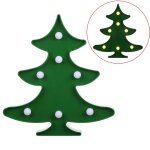 Arbre de nol cratif en forme de lampe de dcoration  del blanc chaud, 2 piles aa