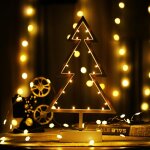 Arbre de nol en forme de lampe de nol romantique avec porte - lampe, lampe de nuit dcorative pour ...