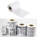 Autocollant de papier d'imprimante d'étiquettes thermiques, taille: 57 * 40mm Autocollant de papier d'imprimante d'étiquettes thermiques, taille: 57 * 40mm