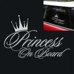 Autocollant r�fl�chissant de voiture de vinyle de laser de motif de b�b� de princesse princesse, taille: ...