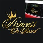 Autocollant r�fl�chissant de voiture de vinyle de laser de motif de b�b� de princesse princesse, taille: ...