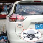 Autocollant universel de voiture en m�tal brillant en forme de t�te de mort et d os en croix