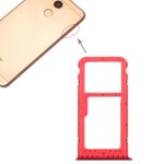 Bac carte sim + bac carte sim / bac micro sd pour huawei honor v9 play (rouge)