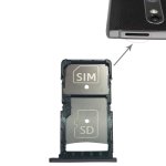 Bac � carte sim + bac � carte micro sd pour motorola droid turbo 2 / xt1585 (gris)