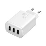 Baseus travel charger compact wall charger u + u + u, 17w eu white (ccxj020102)