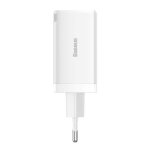 Baseus travel charger gan5 pro fast wall charger, c + c + u, qc, afc, pd 65w with type - c to type - ...