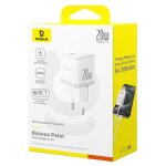 Baseus travel charger palm series type - c, pd 3. 0, qc 3. 0, 20w, white eu (p10111602213 - 00)