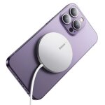 Baseus wireless charger magnetic simple mini3, 15w silver (ccjj040012) Baseus wireless charger magnetic simple mini3, 15w silver (ccjj040012)
