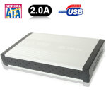 Bo�tier externe hdd sata & ide haute vitesse de 3, 5 pouces, prise en charge usb 2. 0 (argent)