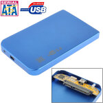 Botier externe sata hdd 2, 5 pouces, taille: 126 mm x 75 mm x 13 mm (bleu)