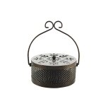 Bo�te de bobine de moustique ignifuge creuse multifonctionnelle portative ext�rieure avec couvercle (bronze) ...