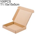 Bote d'emballage de 100 pices en papier kraft, taille: t1, 15x15x5cm