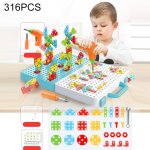 Bote  outils d'assemblage manuelle de jouet de perceuse lectrique de serrage pour enfants, style: ...