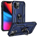 Botier de protection tpu + pc tpu + pc avec porte tournant  360 degrs pour iphone 13 mini (bleu)
