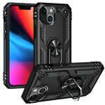 Bo�tier de protection tpu + tpu + pc avec support rotatif � 360 degr�s pour iphone 13 mini (noir)