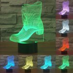 Boots style 7 couleur décoloration creative laser stéréo lampe 3d touch switch control led light lampe ... Boots style 7 couleur décoloration creative laser stéréo lampe 3d touch switch control led light lampe ...