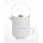 Bredemeijer tea - for - one umea blanc avec couv. bamboo 142007