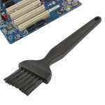 Brosse de nettoyage antistatique � poign�e plate � 7 faisceaux, longueur: 14 cm (noir)