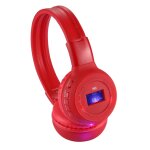 Bs - n65 headband casque d'coute sans fil hifi stro pliant avec cran lcd et fente pour carte tf et ...