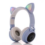 Bt028c mignon chat oreille bluetooth 5. 0 casque casque de casque sans fil st�r�o sur l'oreille pliable ...