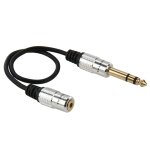 C�ble adaptateur audio femelle 6. 35mm m�le vers 3. 5mm, longueur: 30cm