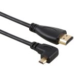 C�ble d adaptateur de connecteur m�le plaqu� or m�le � angle droit hdmi 50k 4k hdmi m�le vers micro hdmi ...