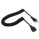 C�ble adaptateur enroul� r�tractable femelle hdmi 19 broches m�le vers hdmi 19 broches, �tirage du c�ble ...